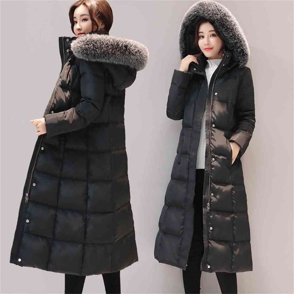 long down jacket women winter coats natural fur collar white duck down parkas hooded thicken warm snow clothes new arrival, Black
long down jacket women winter coats natural fur collar white duck down parkas hooded thicken warm snow clothes new arrival, Black