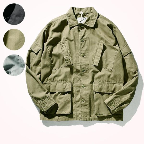 men's jackets 2021 autumn hong kong style multi-pocket tooling jacket fashion loose japanese vintage raglan sleeve casual coat over siz, Black;brown
men's jackets 2021 autumn hong kong style multi-pocket tooling jacket fashion loose japanese vintage raglan sleeve casual coat over siz, Black;brown