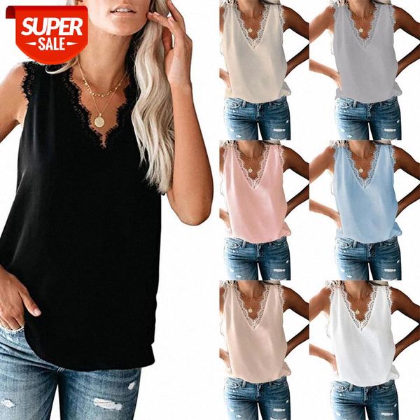 v neck lace loose tank summer fashion lace patchwork chiffon vests 2020 new ladies tee wdc5169 #0y6e, White
v neck lace loose tank summer fashion lace patchwork chiffon vests 2020 new ladies tee wdc5169 #0y6e, White