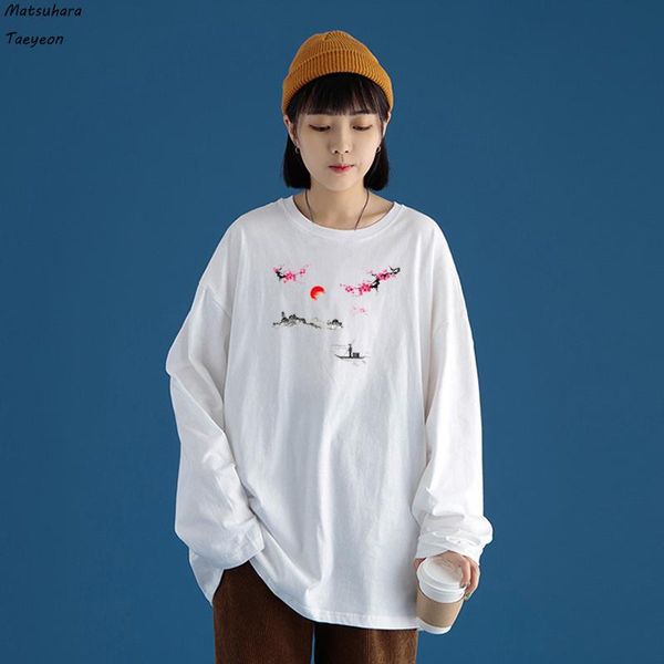 women's t-shirt plum sunrise landscape t shirt fashion loose women korean style aesthetic long sleeve tshirt tees hip hop, White
women's t-shirt plum sunrise landscape t shirt fashion loose women korean style aesthetic long sleeve tshirt tees hip hop, White