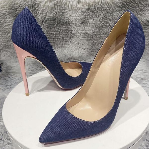 luxury brand designer shoes women red bottoms high heels 8cm 10cm 12cm plus size euro45 pointed toes pumps wedding shoe dress dark blue deni, Black
luxury brand designer shoes women red bottoms high heels 8cm 10cm 12cm plus size euro45 pointed toes pumps wedding shoe dress dark blue deni, Black