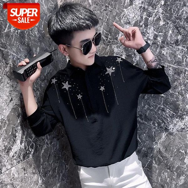 -social spirit guy loose five-point sleeve shirt men's versatile long-sleeved casual #8v1s, White;black
-social spirit guy loose five-point sleeve shirt men's versatile long-sleeved casual #8v1s, White;black