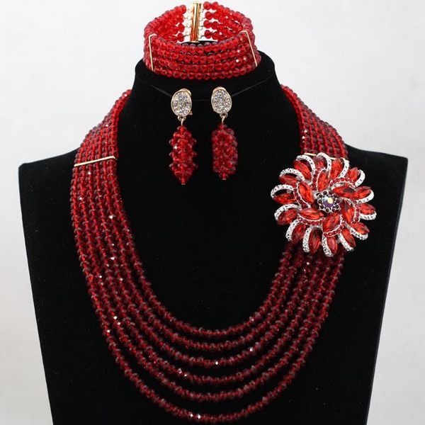 earrings & necklace charms layers red african jewelry sets crystal rhinestone party beads set lovers' gift hx744, Silver
earrings & necklace charms layers red african jewelry sets crystal rhinestone party beads set lovers' gift hx744, Silver