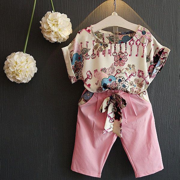 clothing sets 2021 summer girls short sleeve shirt cropped trousers korean children's wear suit fashion printed two-piece set, White
clothing sets 2021 summer girls short sleeve shirt cropped trousers korean children's wear suit fashion printed two-piece set, White
