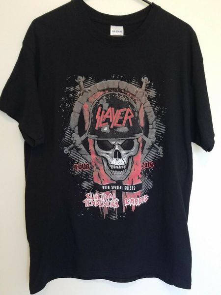men's t-shirts slayer large fall tour 2014 concert exodus suicidal tendencies t shirt o-neck printed tee, White;black
men's t-shirts slayer large fall tour 2014 concert exodus suicidal tendencies t shirt o-neck printed tee, White;black