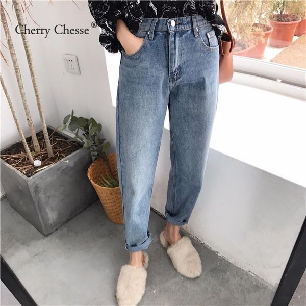 women's jeans cherry chesse harajuku women button straight high waits denim trousers female summer autumn casual, Blue
women's jeans cherry chesse harajuku women button straight high waits denim trousers female summer autumn casual, Blue