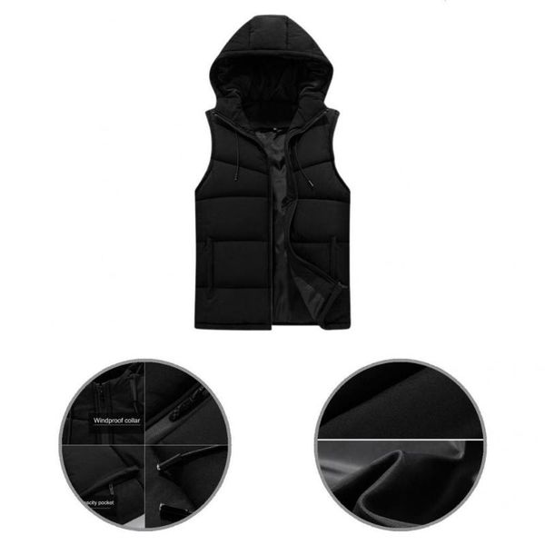 men's vests men waistcoat zipper closure padded vest casual windproof outdoor hooded pure color, Black;white
men's vests men waistcoat zipper closure padded vest casual windproof outdoor hooded pure color, Black;white