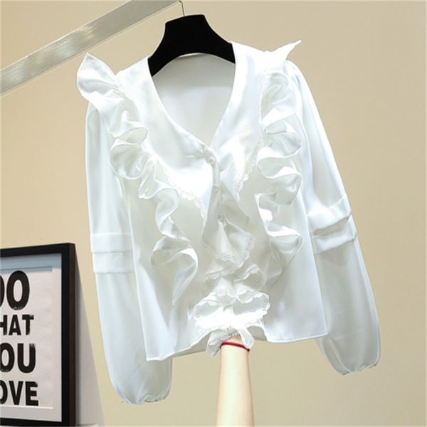 white ruffle for the woman 2021 spring style korean loosely flounce fashion lady long-sleeve casual umxg, Black
white ruffle for the woman 2021 spring style korean loosely flounce fashion lady long-sleeve casual umxg, Black