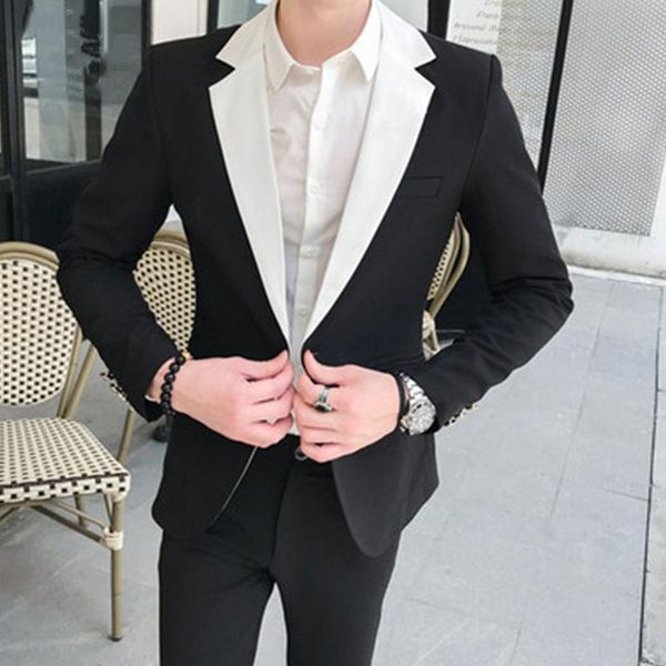 men's suits & blazers 2021 tailor made fashion notch lapel black male suit slim fit groomsmen tuxedo for wedding office party costome (, White;black
men's suits & blazers 2021 tailor made fashion notch lapel black male suit slim fit groomsmen tuxedo for wedding office party costome (, White;black
