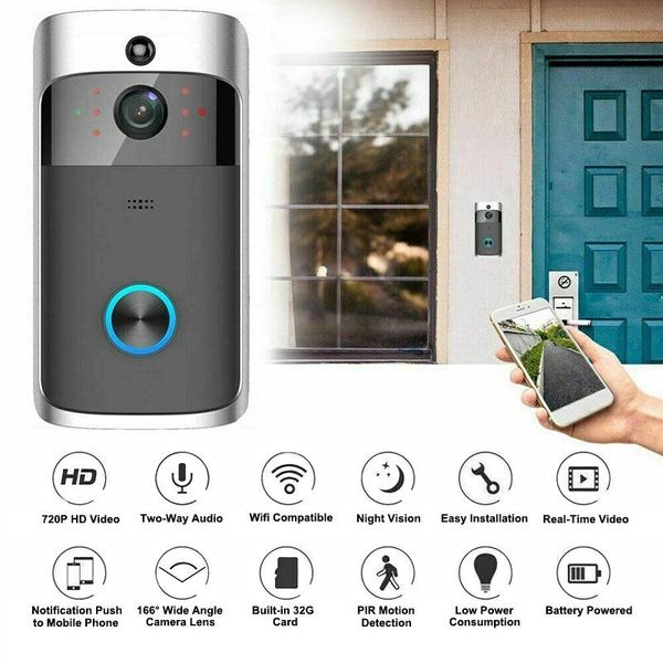 wireless smart doorbell wifi video visual camera doorbell two-way intercom intrusion alarm home security with indoor chime bell
wireless smart doorbell wifi video visual camera doorbell two-way intercom intrusion alarm home security with indoor chime bell