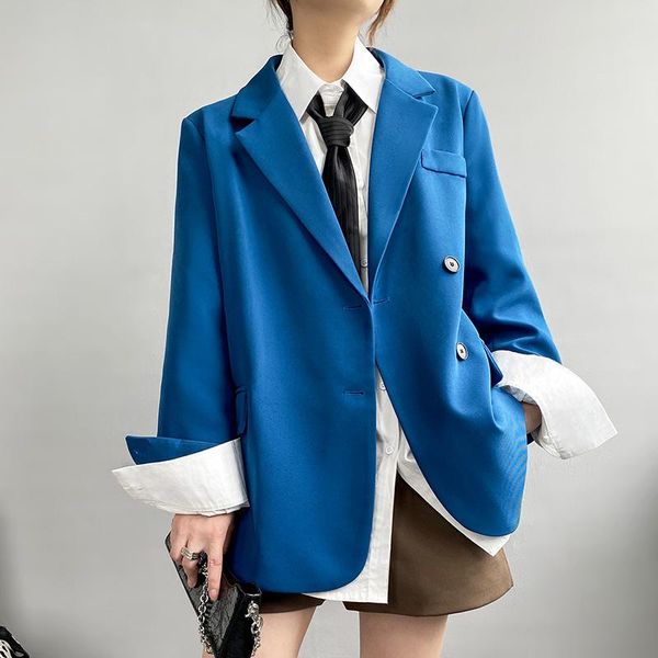 women's suits & blazers suit jacket 2021 spring autumn blazer coats korean long-sleeved fashion loose ladies outerwear d269, White;black
women's suits & blazers suit jacket 2021 spring autumn blazer coats korean long-sleeved fashion loose ladies outerwear d269, White;black