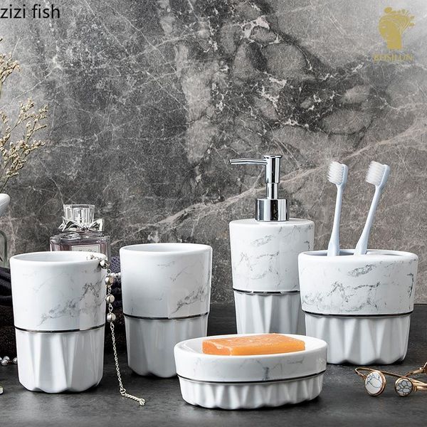 bath accessory set creative white marbled ceramic bathroom accessories soap dispenser mouthwash cup toothbrush holder dish toilet sink decor
bath accessory set creative white marbled ceramic bathroom accessories soap dispenser mouthwash cup toothbrush holder dish toilet sink decor