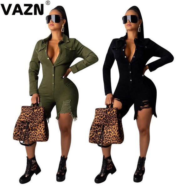 women's jumpsuits & rompers vazn wynz8224 autumn deep v-neck playsuits women full sleeve solid 2021 ladies skinny denim pants, Black;white
women's jumpsuits & rompers vazn wynz8224 autumn deep v-neck playsuits women full sleeve solid 2021 ladies skinny denim pants, Black;white