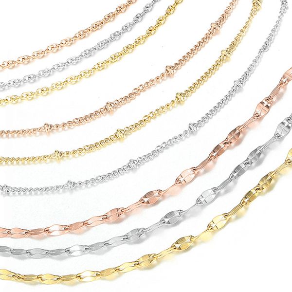 long chains for jewelry making supplies gold silver color link chain for necklace 316l stainless steel fine chains for women men, Bronze;silver
long chains for jewelry making supplies gold silver color link chain for necklace 316l stainless steel fine chains for women men, Bronze;silver