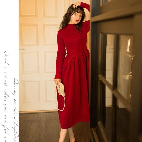 casual dresses 2021 fashion the autumn and winter high collar slim fit long sleeve knitting dress, Black;gray
casual dresses 2021 fashion the autumn and winter high collar slim fit long sleeve knitting dress, Black;gray