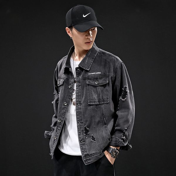 2021 new autumn newly fashion jackets loose fit casual ripped denim jacket men destroyed cotton coats streetwear hip hop chaqueta nh24, Black;brown
2021 new autumn newly fashion jackets loose fit casual ripped denim jacket men destroyed cotton coats streetwear hip hop chaqueta nh24, Black;brown