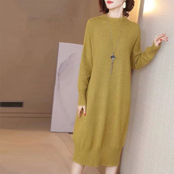 new women 2021 spring autumn o-neck knitted sweater female cotton long sleeve casual midi es vestidos a692b3x1, Black;gray
new women 2021 spring autumn o-neck knitted sweater female cotton long sleeve casual midi es vestidos a692b3x1, Black;gray