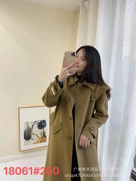 women's wool & blends cashmere overcoat double faced mid long autumn winter, Black
women's wool & blends cashmere overcoat double faced mid long autumn winter, Black