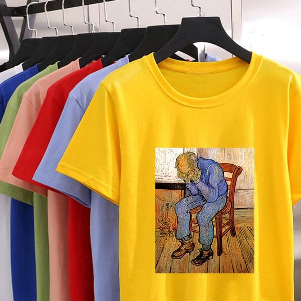 2021 summer new t shirt van gogh graphic print fashion women shirt streetwear punk casual o neck multicolor tshirt, White
2021 summer new t shirt van gogh graphic print fashion women shirt streetwear punk casual o neck multicolor tshirt, White