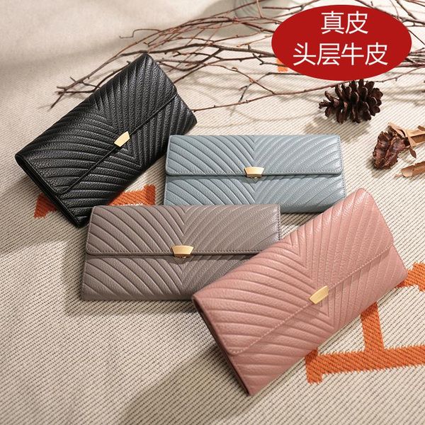 wallets 2021 stylish ladies purse large-capacity leather zipper pair fold long hand-holding clip woman, Red;black 
wallets 2021 stylish ladies purse large-capacity leather zipper pair fold long hand-holding clip woman, Red;black