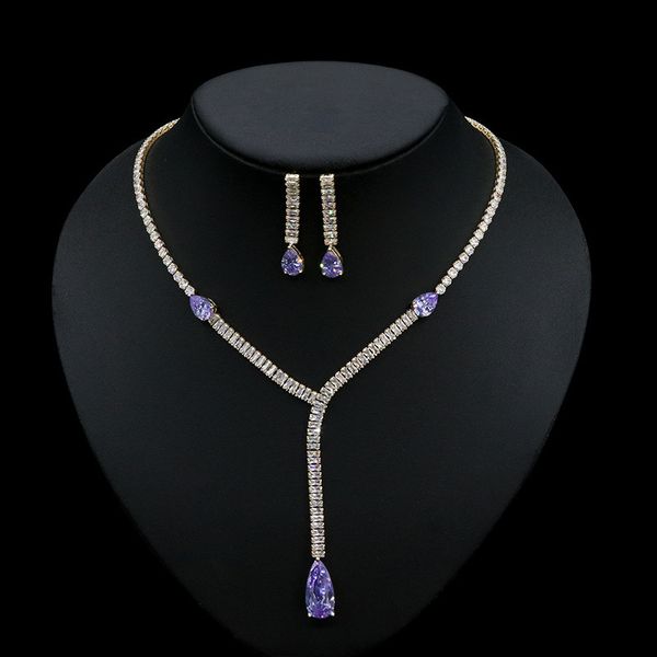 jewelry set luxury zircon necklace earrings set bridal wedding, Slivery;golden
jewelry set luxury zircon necklace earrings set bridal wedding, Slivery;golden
