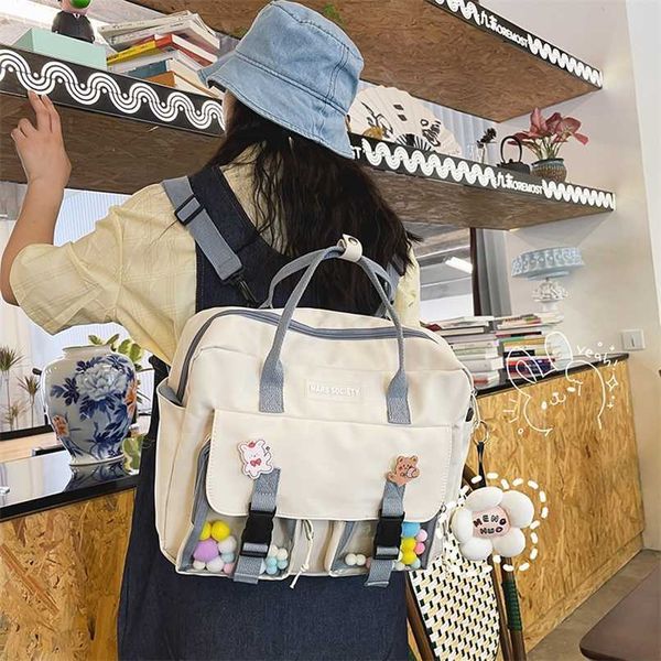 summer large capacity multi-function fashion girl student backpack korean japanese contrast color school style schoolbag 211025
summer large capacity multi-function fashion girl student backpack korean japanese contrast color school style schoolbag 211025