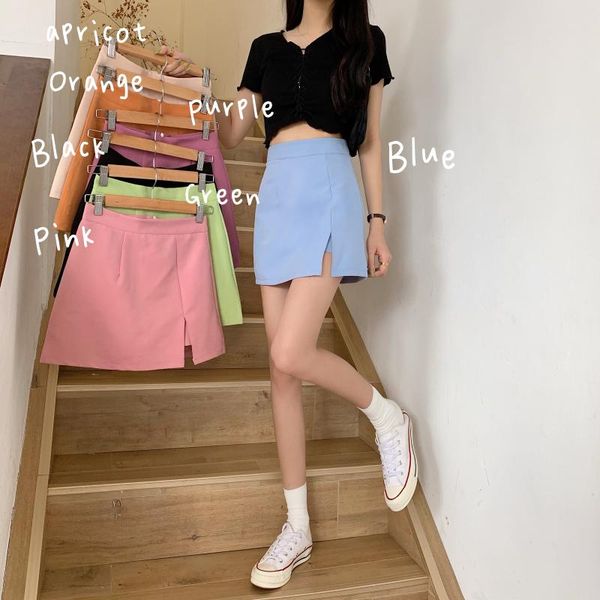 skirts solid color split high waist bag hip slim slimming mini for women pink skirt korean style, Black
skirts solid color split high waist bag hip slim slimming mini for women pink skirt korean style, Black
