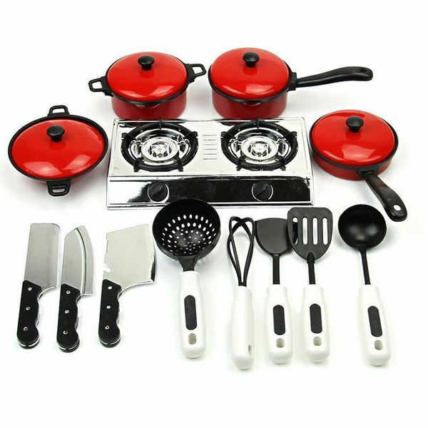 13pcs toddler girls baby kids play house toy kitchen utensils cooking pots pans food dishes cookware, White
13pcs toddler girls baby kids play house toy kitchen utensils cooking pots pans food dishes cookware, White