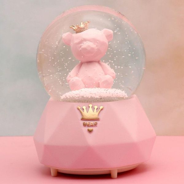 novelty items crown bear carved hand-painted music box crystal ball pink blue snowflakes for couples children's student day gifts
novelty items crown bear carved hand-painted music box crystal ball pink blue snowflakes for couples children's student day gifts