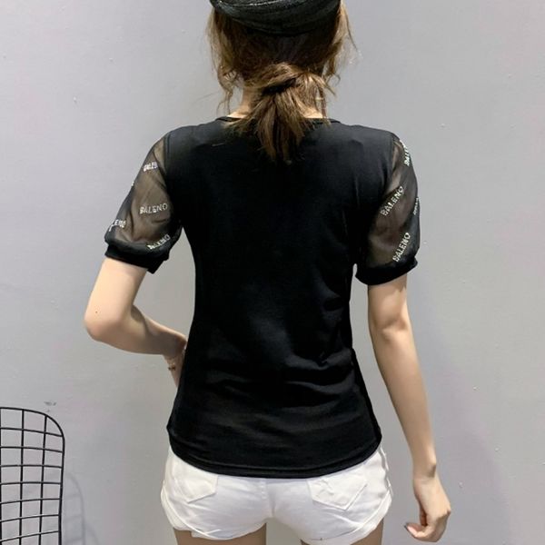 2021 new summer korean clothes t-shirt v-neck diamonds patchwork women ropa mujer short sleeve lace up tees t06503 oqxf, White
2021 new summer korean clothes t-shirt v-neck diamonds patchwork women ropa mujer short sleeve lace up tees t06503 oqxf, White