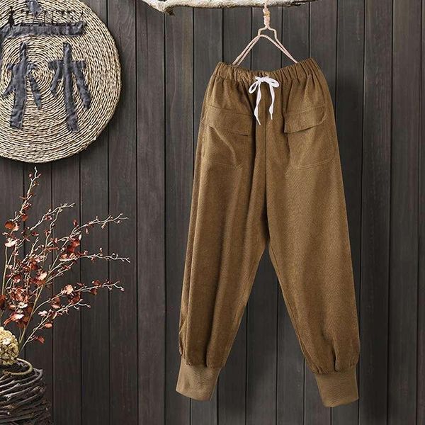 women's pants & capris 2021 vintage corduroy long trousers women zanzea female casual pockets pantalones elastic waist harem streetwear, Black;white
women's pants & capris 2021 vintage corduroy long trousers women zanzea female casual pockets pantalones elastic waist harem streetwear, Black;white