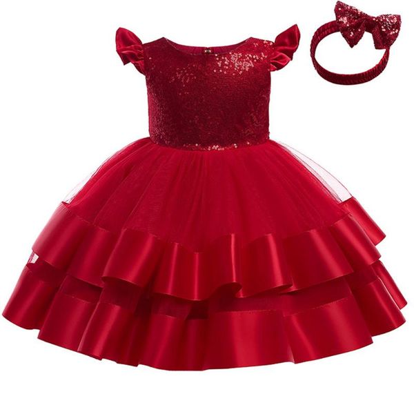girl's dresses toddler 1 year birthday christmas princess dress for baby girls with headbands born christening wedding baptism kids, Red;yellow
girl's dresses toddler 1 year birthday christmas princess dress for baby girls with headbands born christening wedding baptism kids, Red;yellow