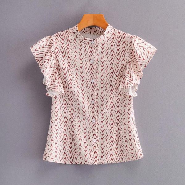 women's blouses & shirts 2021 women vintage butterfly sleeve printing casual blouse female o neck pleat ruffles chic blusas ls6649, White
women's blouses & shirts 2021 women vintage butterfly sleeve printing casual blouse female o neck pleat ruffles chic blusas ls6649, White