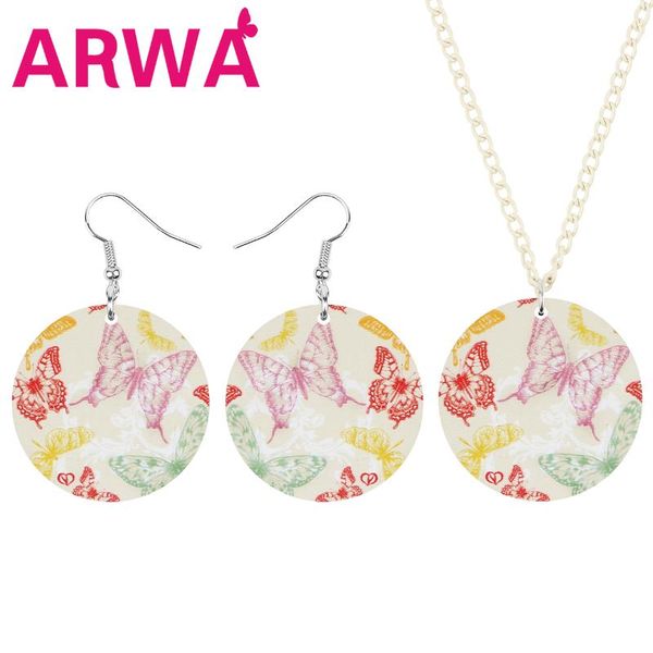 earrings & necklace arwa acrylic round colorful butterfly dragonfly jewelry sets lovely animal insect for women kids festival gift, Silver
earrings & necklace arwa acrylic round colorful butterfly dragonfly jewelry sets lovely animal insect for women kids festival gift, Silver