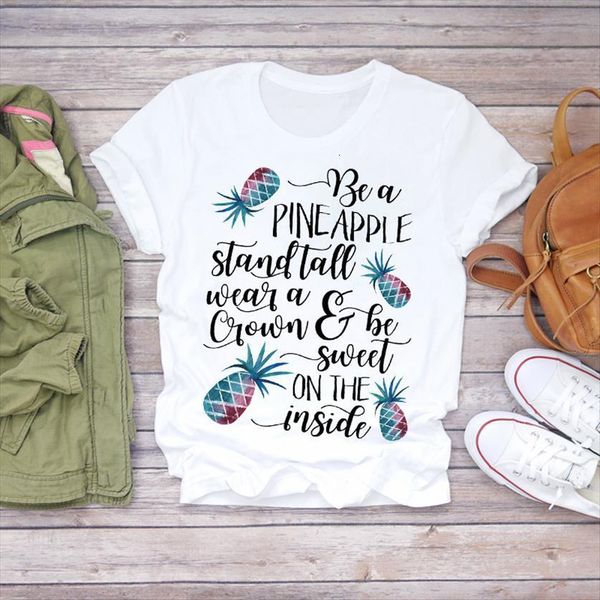 beach letters 90s printed women t shirts summer pineapple fruit camisa graphic tee, White
beach letters 90s printed women t shirts summer pineapple fruit camisa graphic tee, White
