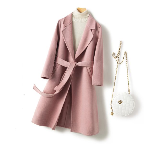 women's wool & blends 100% coat womens clothing double-sided en jackets famale long overcoat belt woman's outerwear sobretudo femi, Black
women's wool & blends 100% coat womens clothing double-sided en jackets famale long overcoat belt woman's outerwear sobretudo femi, Black