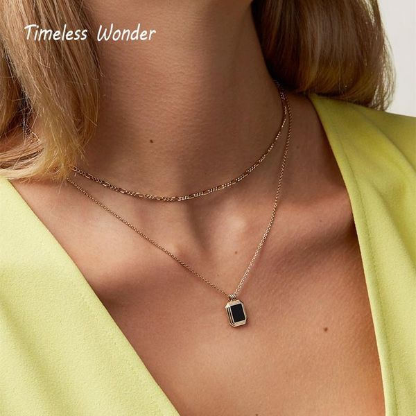 chokers timeless wonder titanium layered geo chains necklace women stainless steel jewelry goth designer party choker ins rare 6892, Golden;silver
chokers timeless wonder titanium layered geo chains necklace women stainless steel jewelry goth designer party choker ins rare 6892, Golden;silver