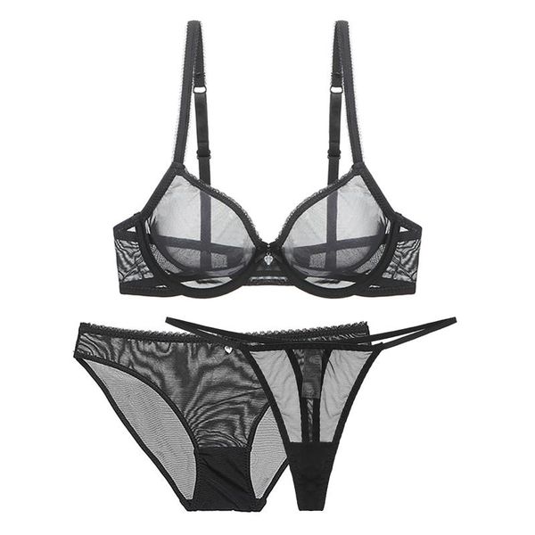 bras sets varsmiss transparent underwear set 3-piece women's bra + panties thong comfortable and breathable, Red;black
bras sets varsmiss transparent underwear set 3-piece women's bra + panties thong comfortable and breathable, Red;black