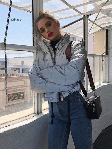 women's jackets winter fashion jacket reflective short keep warm coat women casual ladies outwear, Black;brown
women's jackets winter fashion jacket reflective short keep warm coat women casual ladies outwear, Black;brown
