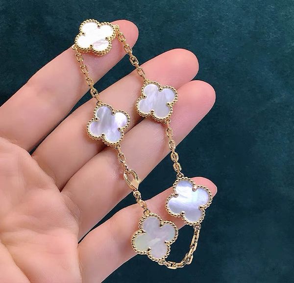 5 colors fashion classic 4/four leaf clover charm bracelets bangle chain 18k gold agate shell mother-of-pearl for women&girls wedding mother, Golden;silver
5 colors fashion classic 4/four leaf clover charm bracelets bangle chain 18k gold agate shell mother-of-pearl for women&girls wedding mother, Golden;silver