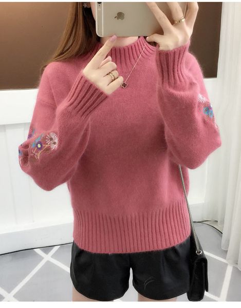 female floral mesh sweater embroidered thick pullovers jersey 2021 autumn new sleeve long turtleneck high sweaters alqz, White;black
female floral mesh sweater embroidered thick pullovers jersey 2021 autumn new sleeve long turtleneck high sweaters alqz, White;black
