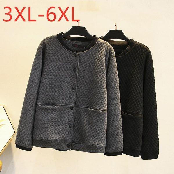 ladies autumn winter plus size jacket for women large casual loose long sleeve button pocket gray coat 3xl 4xl 5xl 6xl, Black;brown
ladies autumn winter plus size jacket for women large casual loose long sleeve button pocket gray coat 3xl 4xl 5xl 6xl, Black;brown