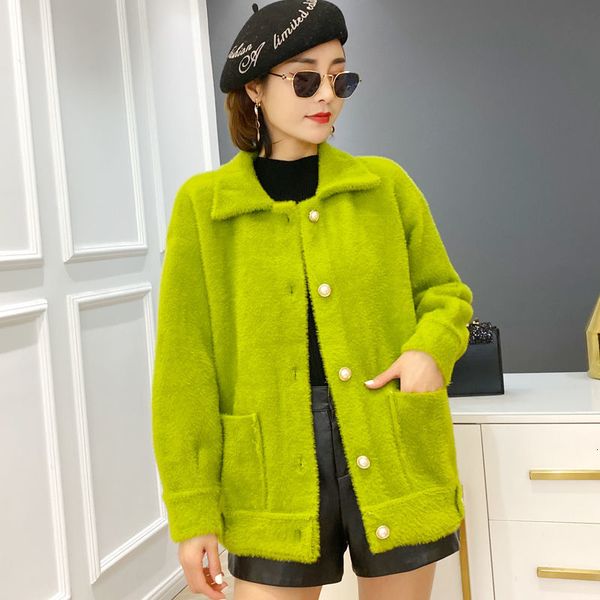 2021 women autumn winter imitate mink cashmere coat new female knitted sweater cardigan ladies solid loose long-sleeve a191avnj, White;black
2021 women autumn winter imitate mink cashmere coat new female knitted sweater cardigan ladies solid loose long-sleeve a191avnj, White;black