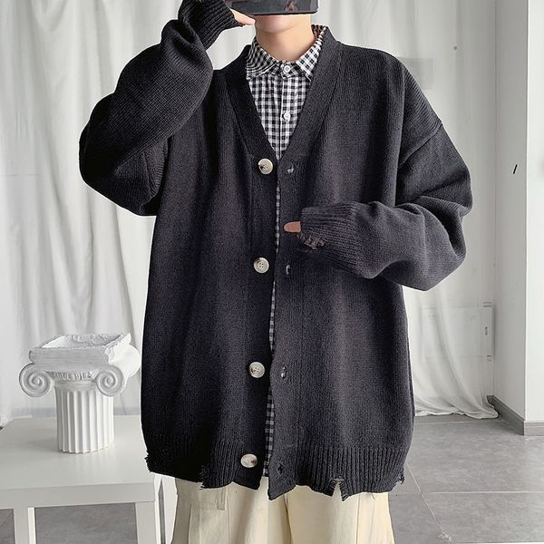 2021 new cardigan men's warm fashiona casual retro v-neck knitted coat men autumn winter sweater jacket mens clothes ucky, White;black
2021 new cardigan men's warm fashiona casual retro v-neck knitted coat men autumn winter sweater jacket mens clothes ucky, White;black