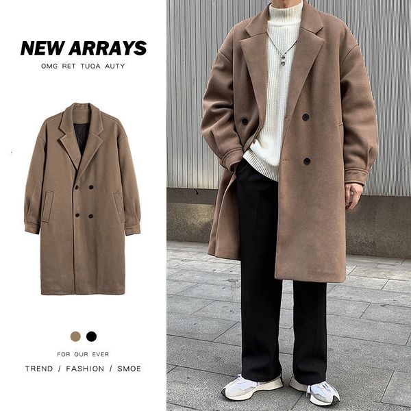 2021 new winter plus cotton thick men's warm fashion casual long men oversize woolen coat mens overcoat kdox, Black
2021 new winter plus cotton thick men's warm fashion casual long men oversize woolen coat mens overcoat kdox, Black