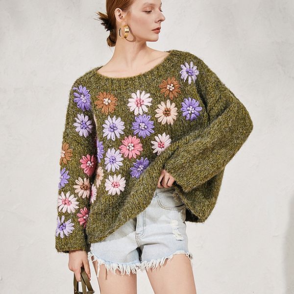 2021 new oversize pullover hand-made floral embroidery long sleeve winter women sweater warm sweaters i8i6, White;black
2021 new oversize pullover hand-made floral embroidery long sleeve winter women sweater warm sweaters i8i6, White;black