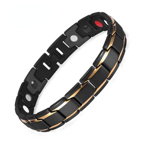 link, chain fashion simple titanium steel bracelets magnet energy stainless lover's bracelet, Black
link, chain fashion simple titanium steel bracelets magnet energy stainless lover's bracelet, Black