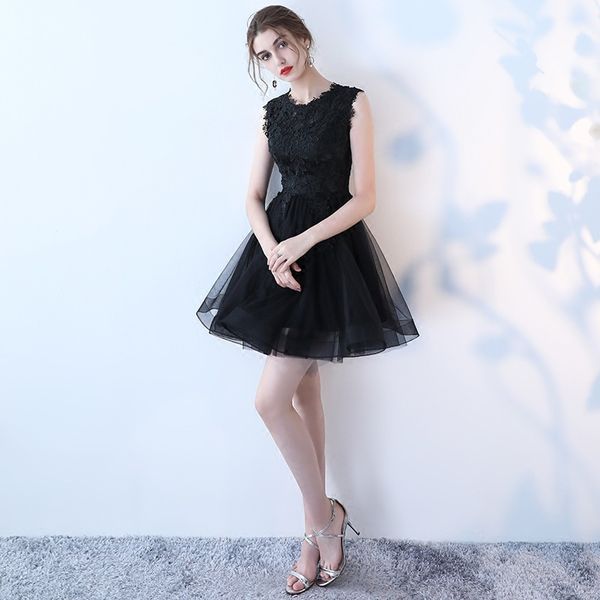2021 New Short Cocktail Dresses Sexy Black Sleeveless Black Elegant Robe de soiree Vestido Dress prom, Beige