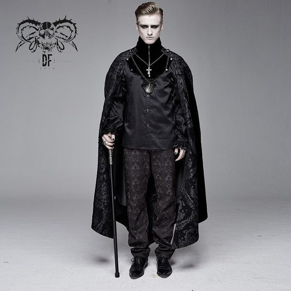 men's trench coats devil fashion gothic long cloak vintage style high neck halloween cosplay christmas capes, Tan;black
men's trench coats devil fashion gothic long cloak vintage style high neck halloween cosplay christmas capes, Tan;black