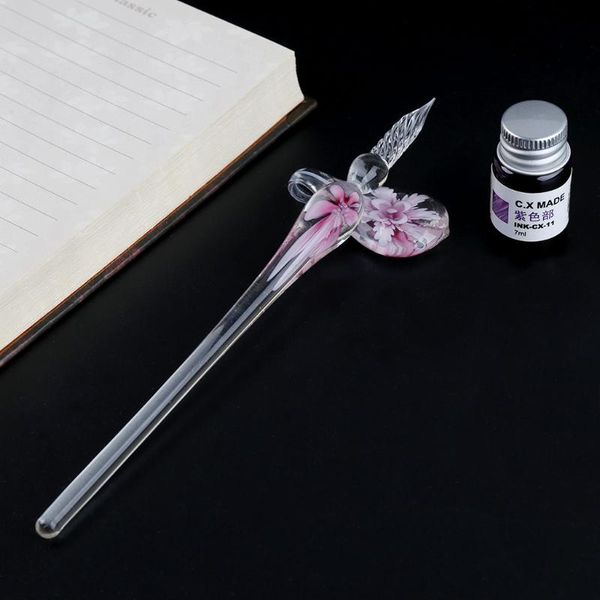 vintage handmade art elegant crystal floral glass dip pen sign ink pens gift r9ua
vintage handmade art elegant crystal floral glass dip pen sign ink pens gift r9ua